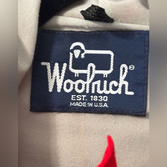 Woolrich Pullover Windbreaker Jacket Quarter Zip Made in USA XL Men’s Red READ - Picture 8 of 11